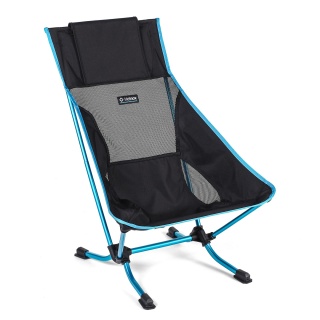 Helinox Campingstuhl Beach Chair (gespreizte Beine verhindern ein Einsinken in den Sand) schwarz/blau